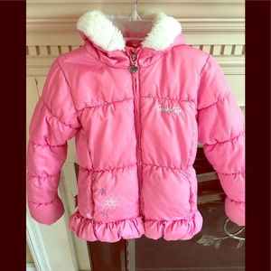 Pink Skechers Twinkle Toes puffer.